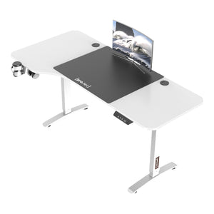 Tavolo elettrico regolabile in altezza Oxnard, 160x75cm, bianco