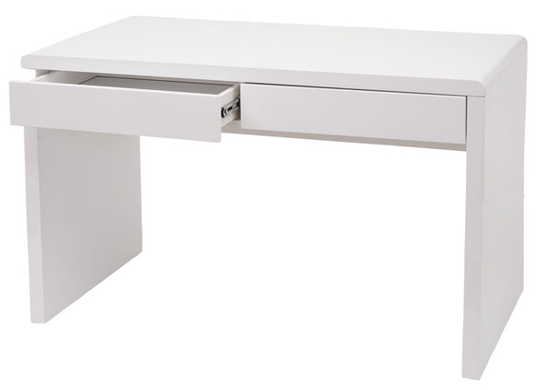 Schreibtisch Arbeitstisch, Hochglanz 100x60cm weiss
