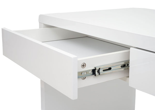 Schreibtisch Arbeitstisch, Hochglanz 100x60cm weiss
