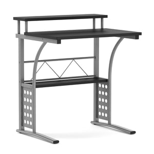 Schreibtisch BREND 71 x 52 x 84 cm schwarz/silber