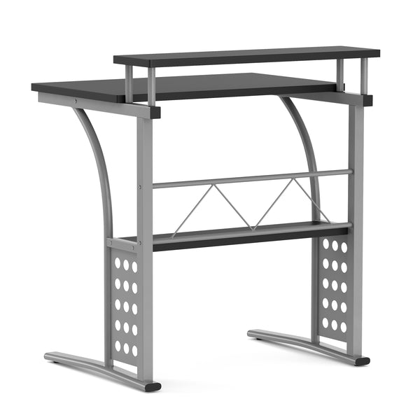 Schreibtisch BREND 71 x 52 x 84 cm schwarz/silber
