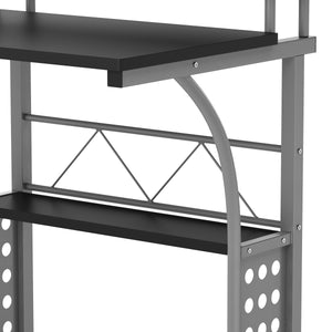 Schreibtisch BREND 71 x 52 x 84 cm schwarz/silber