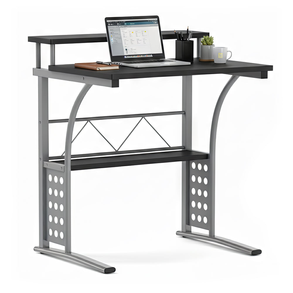 Schreibtisch BREND 71 x 52 x 84 cm schwarz/silber