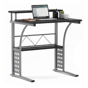 Schreibtisch BREND 71 x 52 x 84 cm schwarz/silber