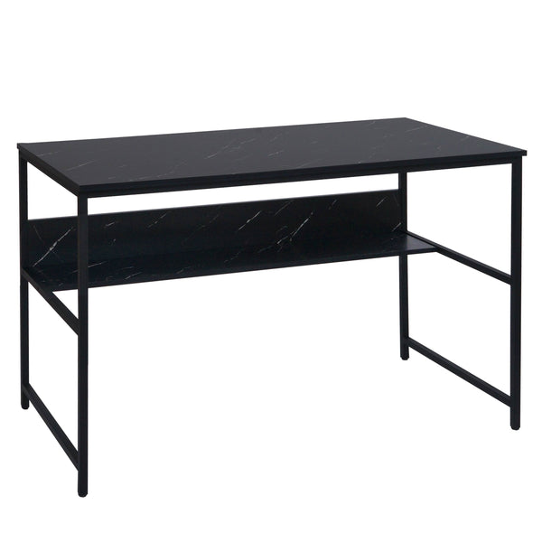 Schreibtisch Bürotisch Computertisch 120x60cm Marmor-Optik schwarz