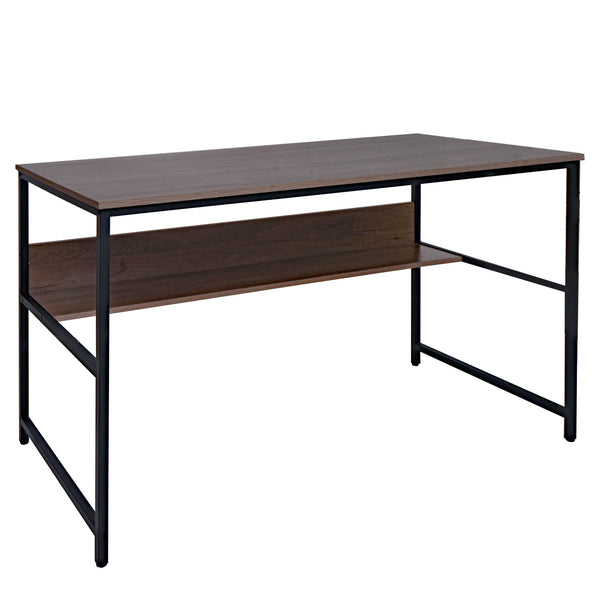Schreibtisch Bürotisch Computertisch 120x60cm grau-braun