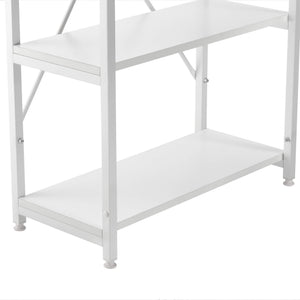 Schreibtisch Stavanger 122x120x64 cm mit Regal 4 Flächen Metall