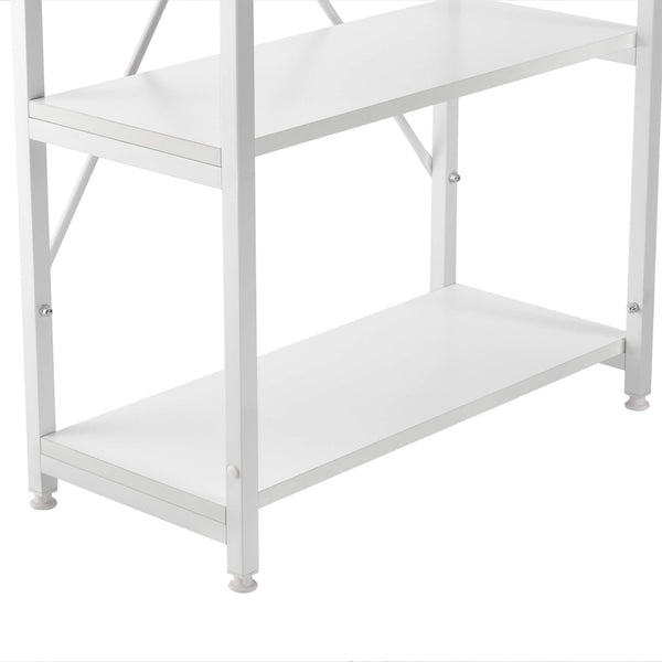 Schreibtisch Stavanger 122x120x64 cm mit Regal 4 Flächen Metall