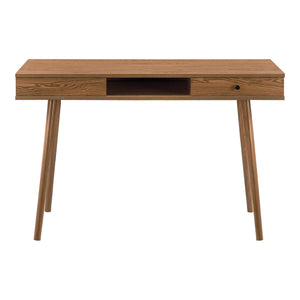 Schreibtisch Habo mit Ablage und Schublade 115x48x74cm Dunkler Holzton