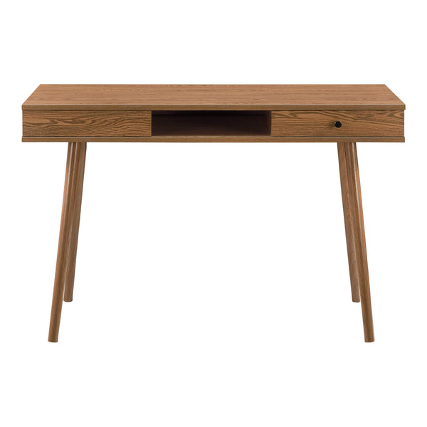 Schreibtisch Habo mit Ablage und Schublade 115x48x74cm Dunkler Holzton