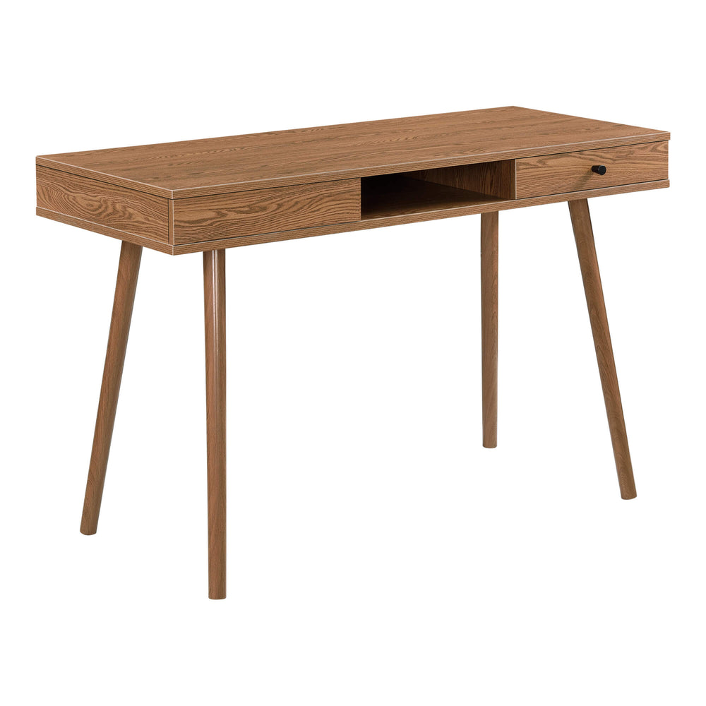 Schreibtisch Habo mit Ablage und Schublade 115x48x74cm Dunkler Holzton