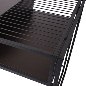 Schreibtisch Bürotisch Industrial 76x120x70cm dunkelbraun