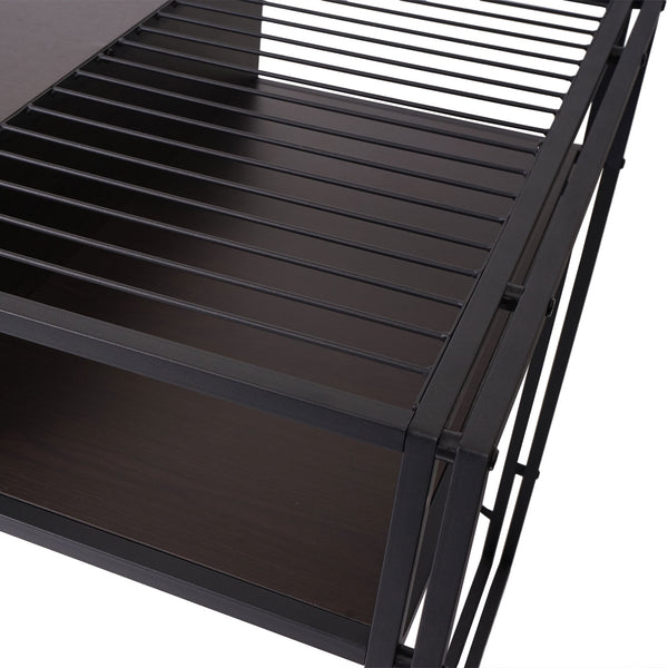 Schreibtisch Bürotisch Industrial 76x120x70cm dunkelbraun