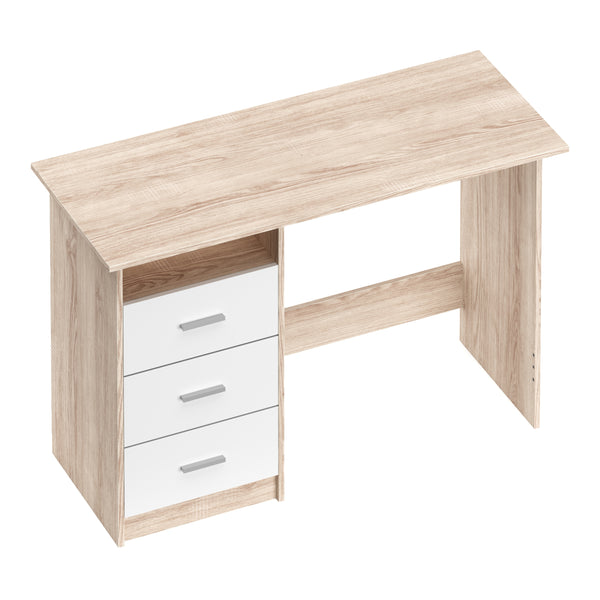 Schreibtisch CANOPUS 120 x 48 cm hellbraun/weiss