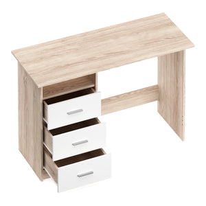Schreibtisch CANOPUS 120 x 48 cm hellbraun/weiss
