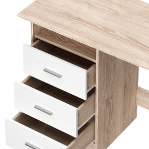 Schreibtisch CANOPUS 120 x 48 cm hellbraun/weiss