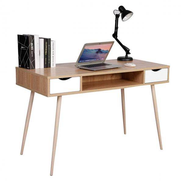 Schreibtisch Computertisch Arbeitstisch Holz Stahl