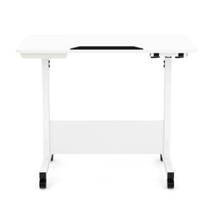 Laptoptisch DEREK klappbar auf Rollen 80 x 40 x 65 - 88 cm weiss