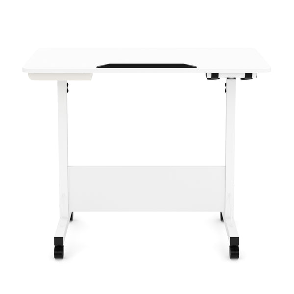 Laptoptisch DEREK klappbar auf Rollen 80 x 40 x 65 - 88 cm weiss