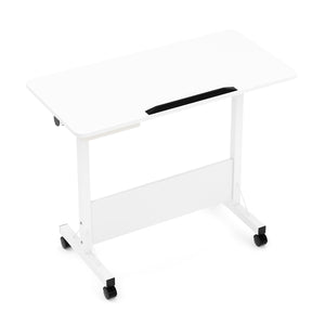 Laptoptisch DEREK klappbar auf Rollen 80 x 40 x 65 - 88 cm weiss