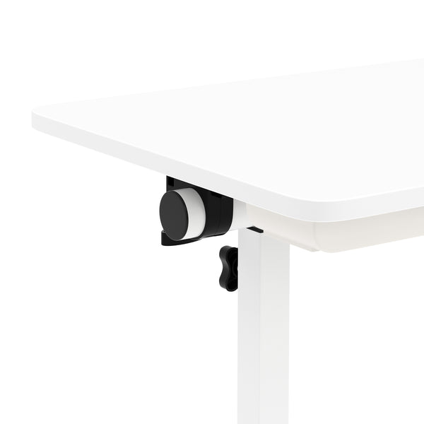 Laptoptisch DEREK klappbar auf Rollen 80 x 40 x 65 - 88 cm weiss