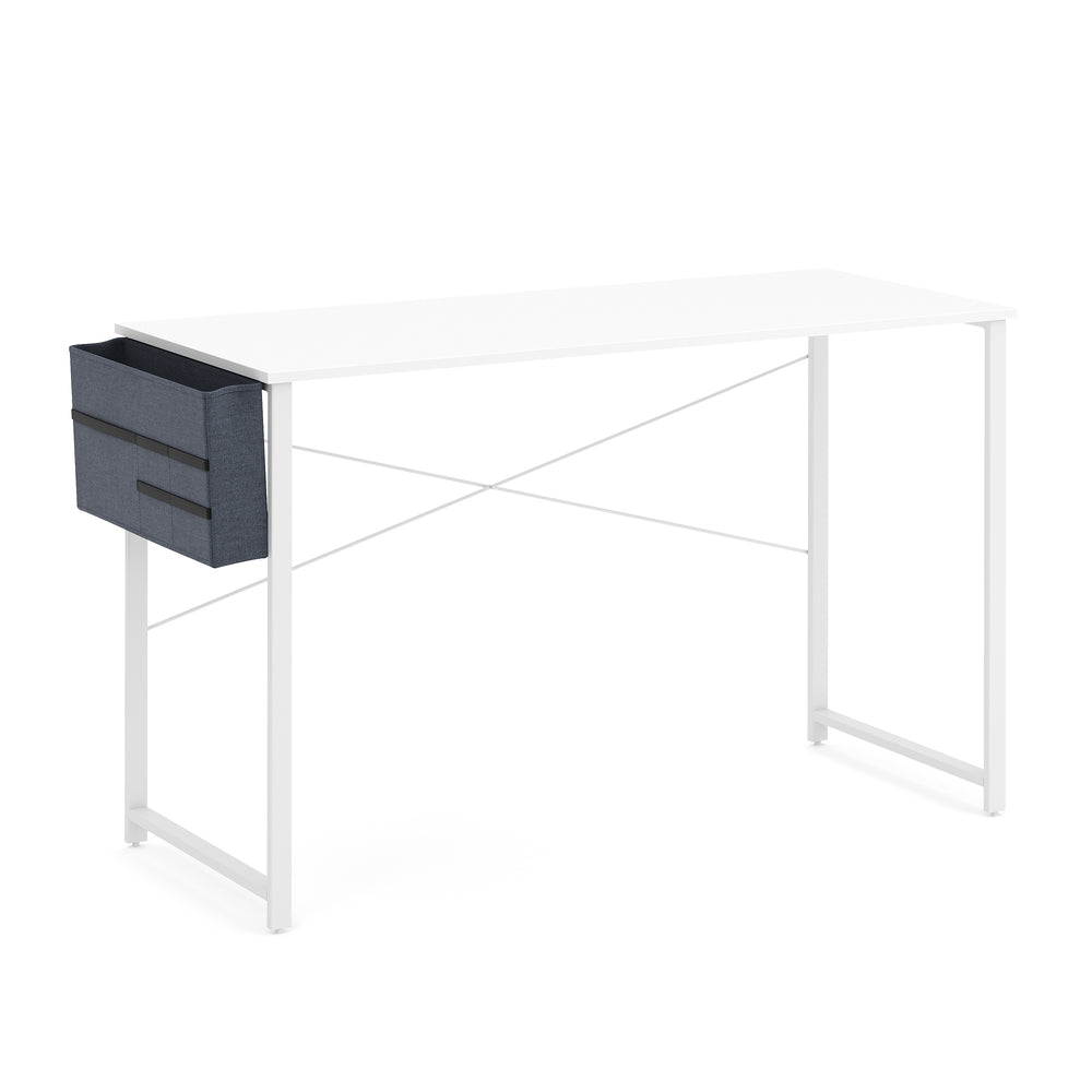 Bureau FENIX avec organiseur, 120 x 50 x 74 cm, blanc