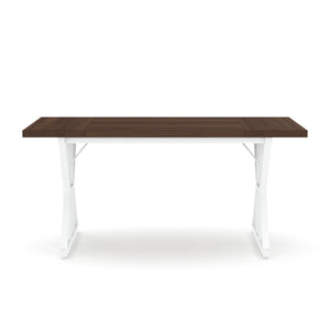 Schreibtisch FRIEDRICH 160 x 80 x 75 cm braun/weiss