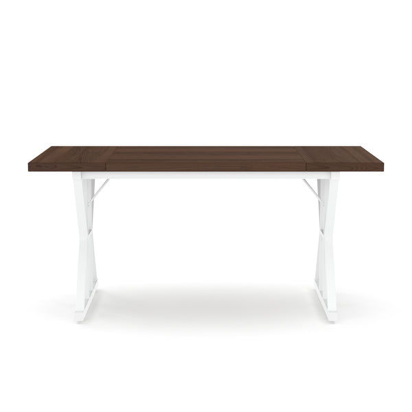 Schreibtisch FRIEDRICH 160 x 80 x 75 cm braun/weiss