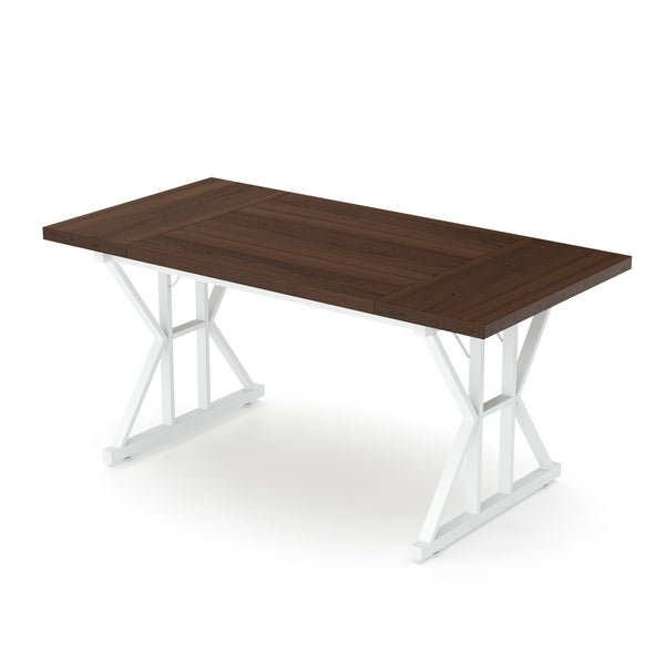 Schreibtisch FRIEDRICH 160 x 80 x 75 cm braun/weiss