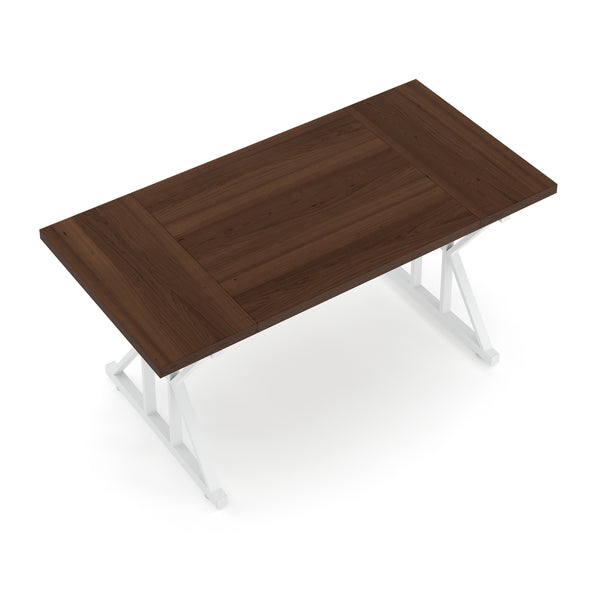 Schreibtisch FRIEDRICH 160 x 80 x 75 cm braun/weiss