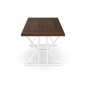 Schreibtisch FRIEDRICH 160 x 80 x 75 cm braun/weiss