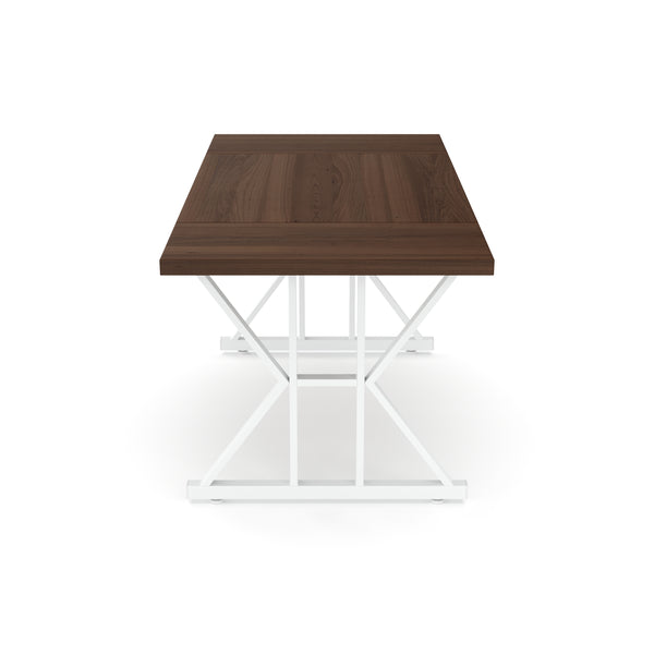 Schreibtisch FRIEDRICH 160 x 80 x 75 cm braun/weiss