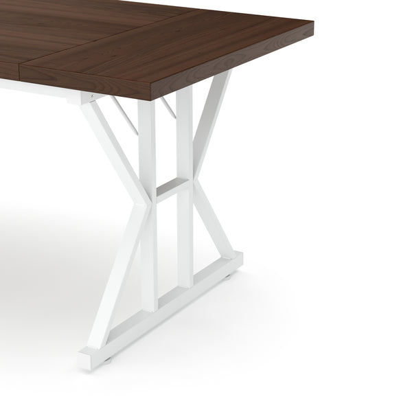 Schreibtisch FRIEDRICH 160 x 80 x 75 cm braun/weiss