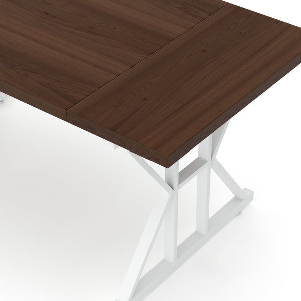 Schreibtisch FRIEDRICH 160 x 80 x 75 cm braun/weiss
