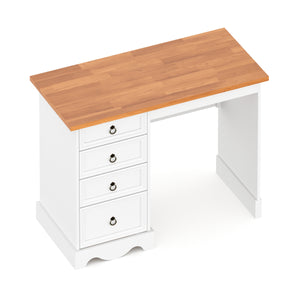 Schreibtisch GAEL 105 x 49 cm weiss/natur