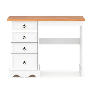 Schreibtisch GAEL 105 x 49 cm weiss/natur