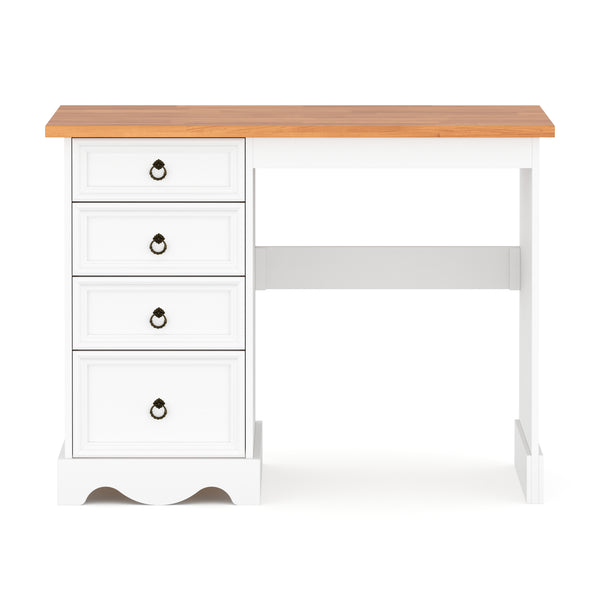 Schreibtisch GAEL 105 x 49 cm weiss/natur
