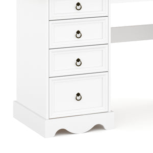 Schreibtisch GAEL 105 x 49 cm weiss/natur