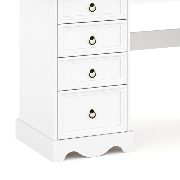 Schreibtisch GAEL 105 x 49 cm weiss/natur