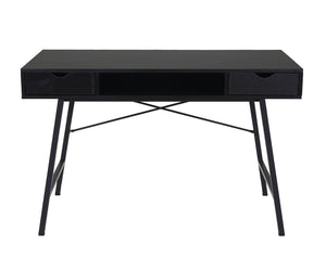 Schreibtisch HWC-E92 Bürotisch Computertisch 3D-Struktur 120x60xcm schwarz