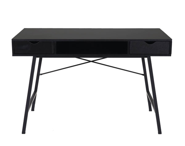 Schreibtisch HWC-E92 Bürotisch Computertisch 3D-Struktur 120x60xcm schwarz