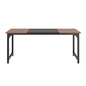 Schreibtisch KARL 180 x 80 x 75 cm braun/schwarz