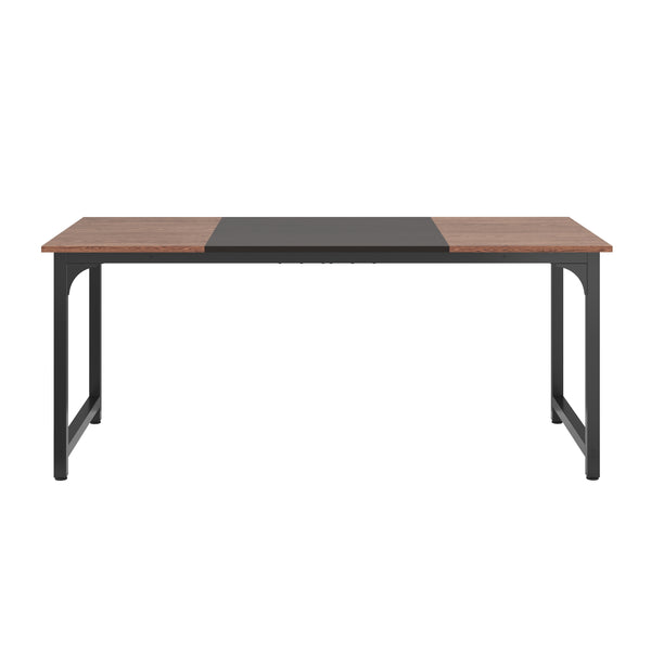 Schreibtisch KARL 180 x 80 x 75 cm braun/schwarz
