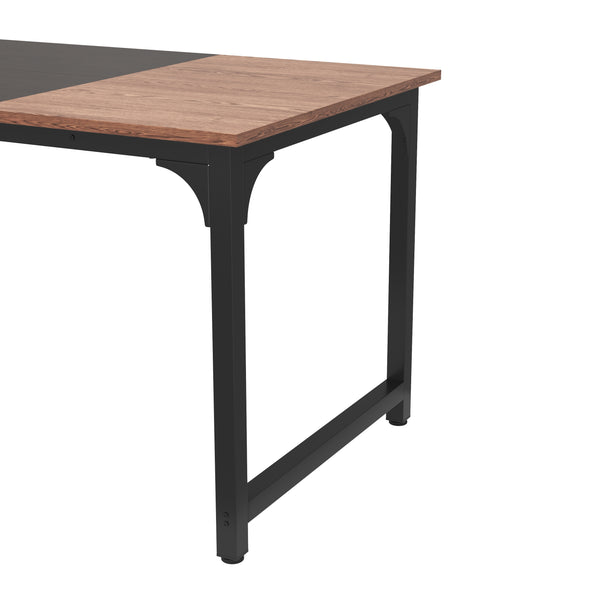 Schreibtisch KARL 180 x 80 x 75 cm braun/schwarz