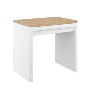 Schreibtisch KWARK mit Schublade 80 x 55 x 76 cm weiss/natur