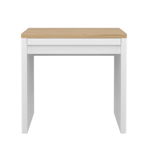 Schreibtisch KWARK mit Schublade 80 x 55 x 76 cm weiss/natur