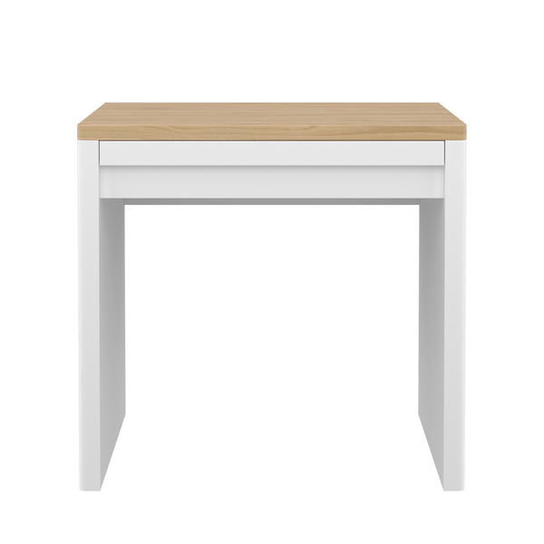 Schreibtisch KWARK mit Schublade 80 x 55 x 76 cm weiss/natur