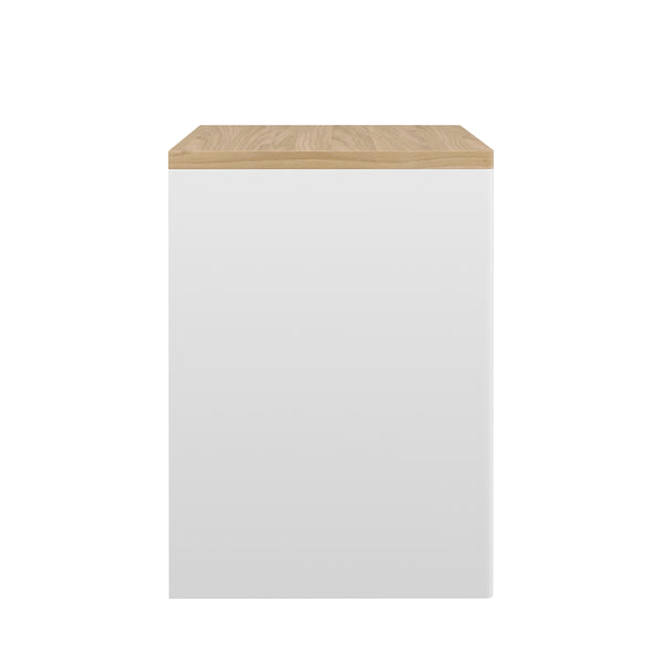 Schreibtisch KWARK mit Schublade 80 x 55 x 76 cm weiss/natur