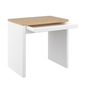 Schreibtisch KWARK mit Schublade 80 x 55 x 76 cm weiss/natur