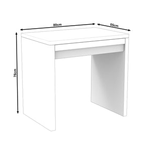 Schreibtisch KWARK mit Schublade 80 x 55 x 76 cm weiss/natur